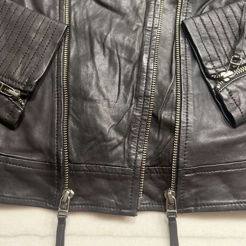 Treasure & Bond- Nordstrom Black Quilted Leather Jacket-Medium - Picture 11 of 12